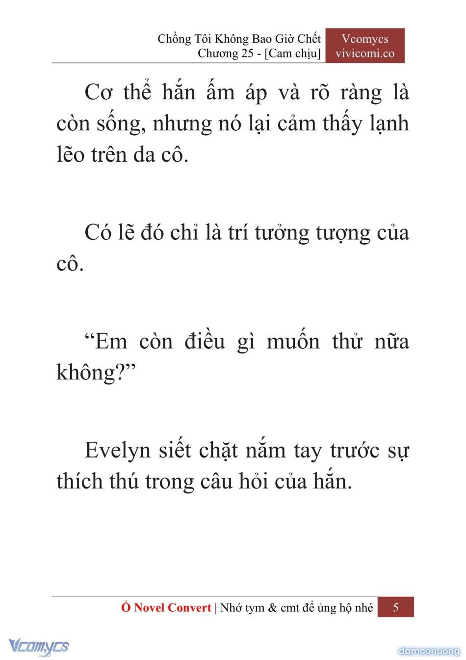 đọc truyện [novel] Chồng Tôi Không Bao Giờ Chết Chương 25 ảnh 8 tại Thiên Thai Truyện
