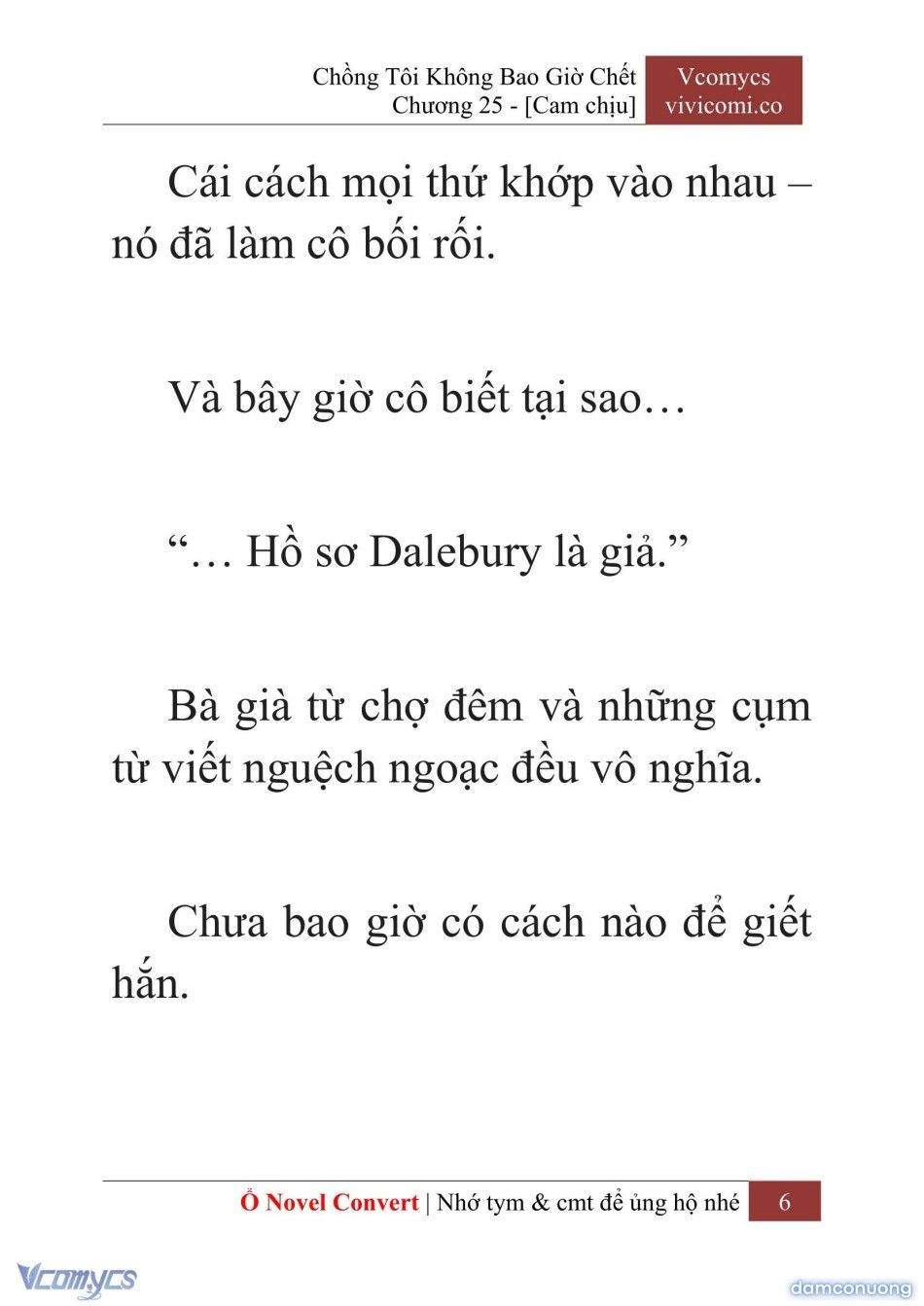 đọc truyện [novel] Chồng Tôi Không Bao Giờ Chết Chương 25 ảnh 9 tại Thiên Thai Truyện