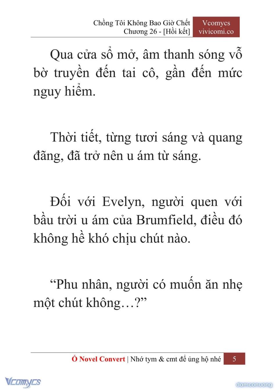 đọc truyện [novel] Chồng Tôi Không Bao Giờ Chết Chương 26 ảnh 8 tại Thiên Thai Truyện