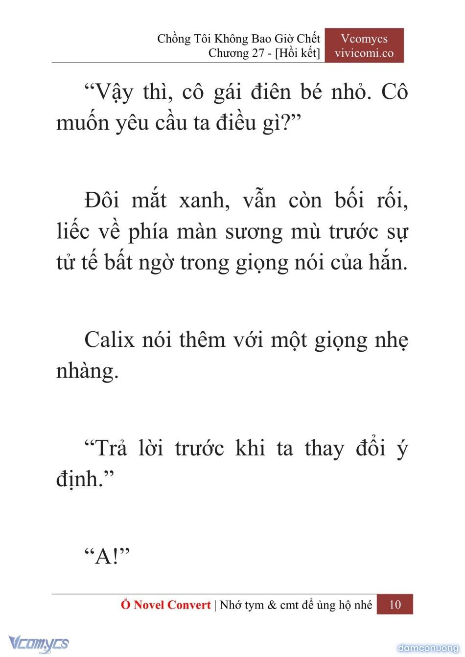 đọc truyện [novel] Chồng Tôi Không Bao Giờ Chết Chương 27 ảnh 13 tại Thiên Thai Truyện
