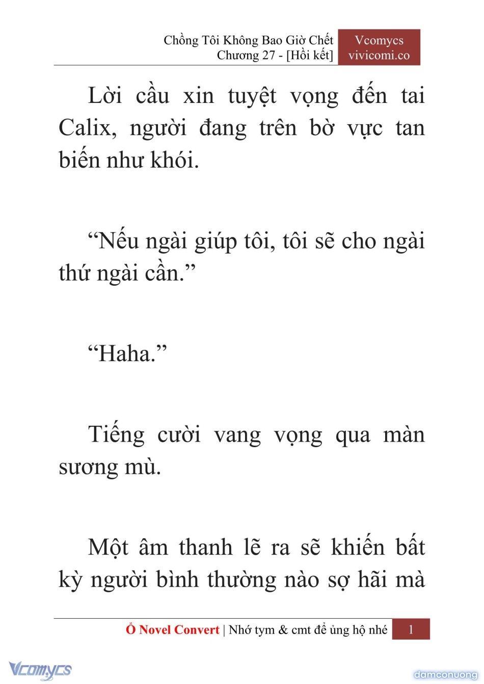đọc truyện [novel] Chồng Tôi Không Bao Giờ Chết Chương 27 ảnh 4 tại Thiên Thai Truyện