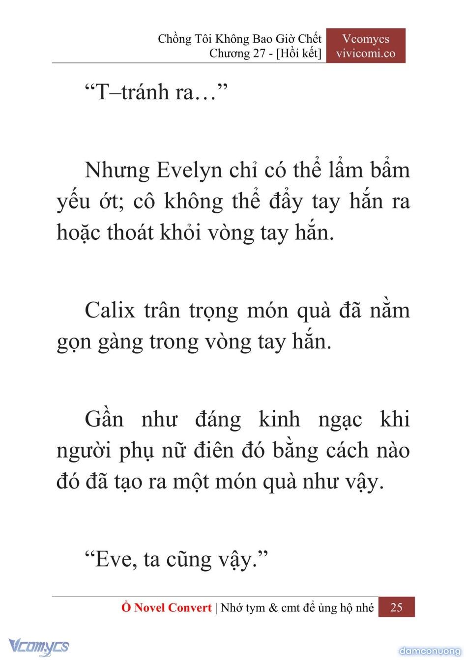 đọc truyện [novel] Chồng Tôi Không Bao Giờ Chết Chương 27 ảnh 28 tại Thiên Thai Truyện