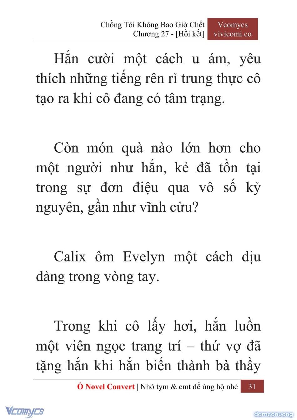 đọc truyện [novel] Chồng Tôi Không Bao Giờ Chết Chương 27 ảnh 34 tại Thiên Thai Truyện