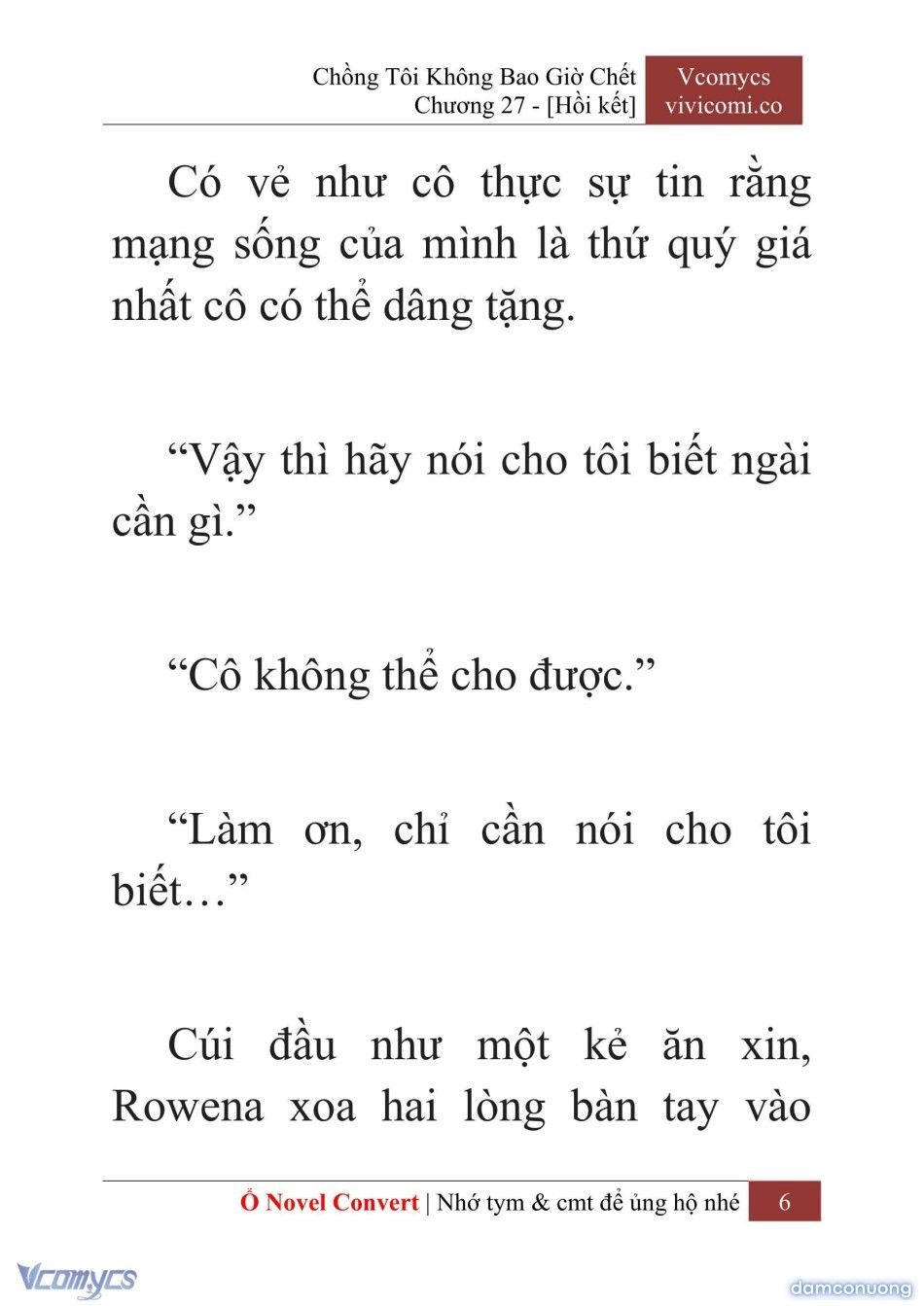 đọc truyện [novel] Chồng Tôi Không Bao Giờ Chết Chương 27 ảnh 9 tại Thiên Thai Truyện