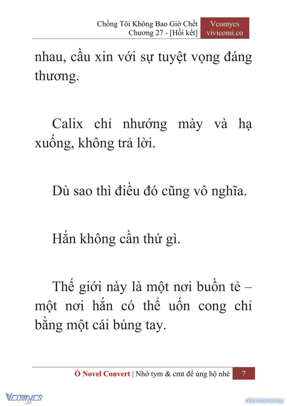 đọc truyện [novel] Chồng Tôi Không Bao Giờ Chết Chương 27 ảnh 10 tại Thiên Thai Truyện
