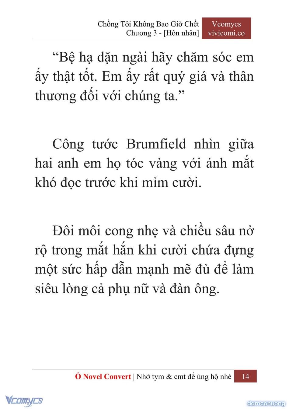 đọc truyện [novel] Chồng Tôi Không Bao Giờ Chết Chương 3 ảnh 17 tại Thiên Thai Truyện