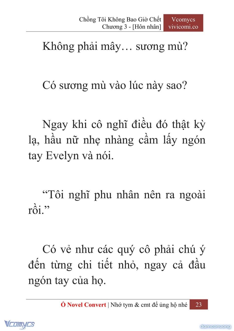 đọc truyện [novel] Chồng Tôi Không Bao Giờ Chết Chương 3 ảnh 26 tại Thiên Thai Truyện