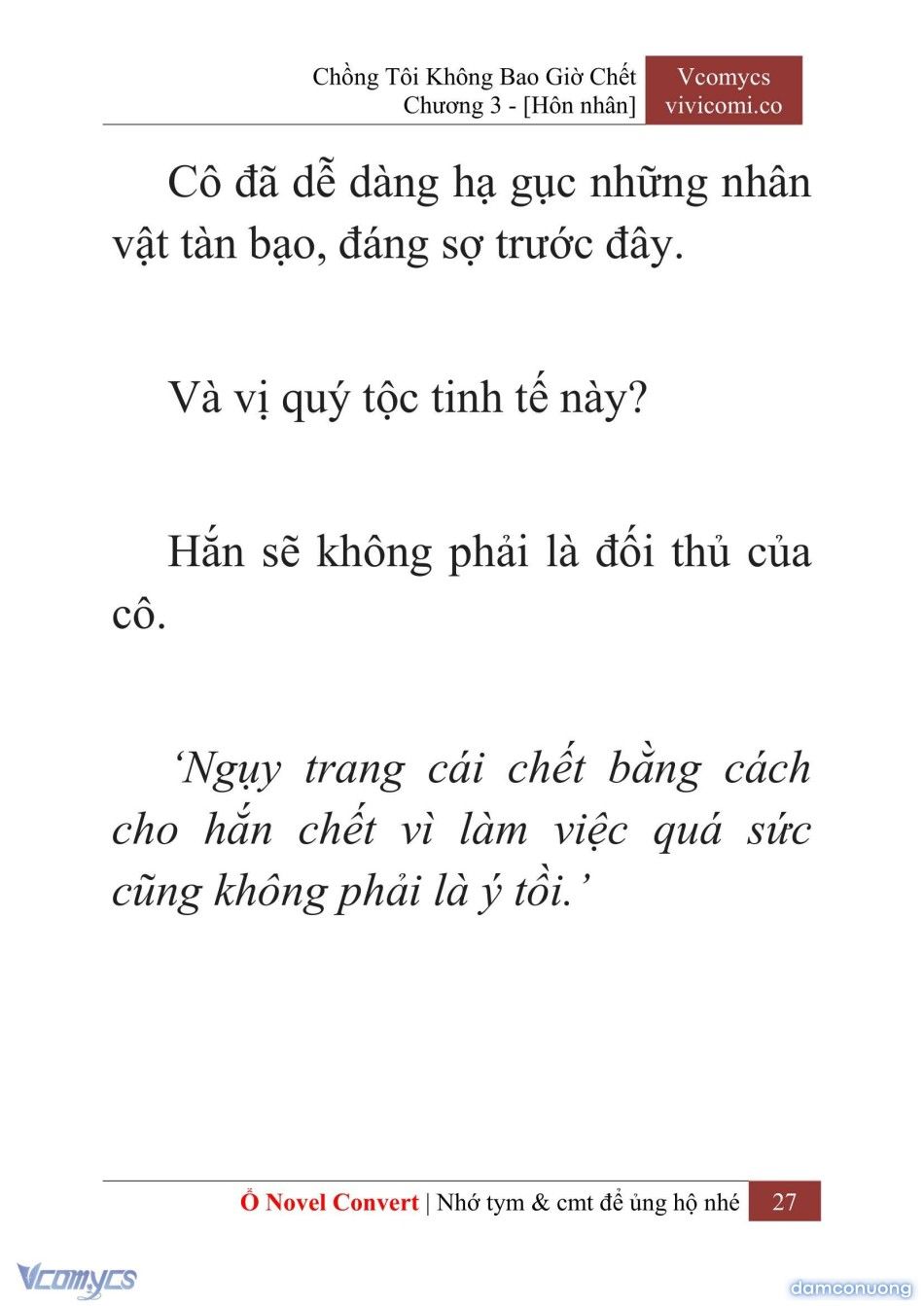 đọc truyện [novel] Chồng Tôi Không Bao Giờ Chết Chương 3 ảnh 30 tại Thiên Thai Truyện