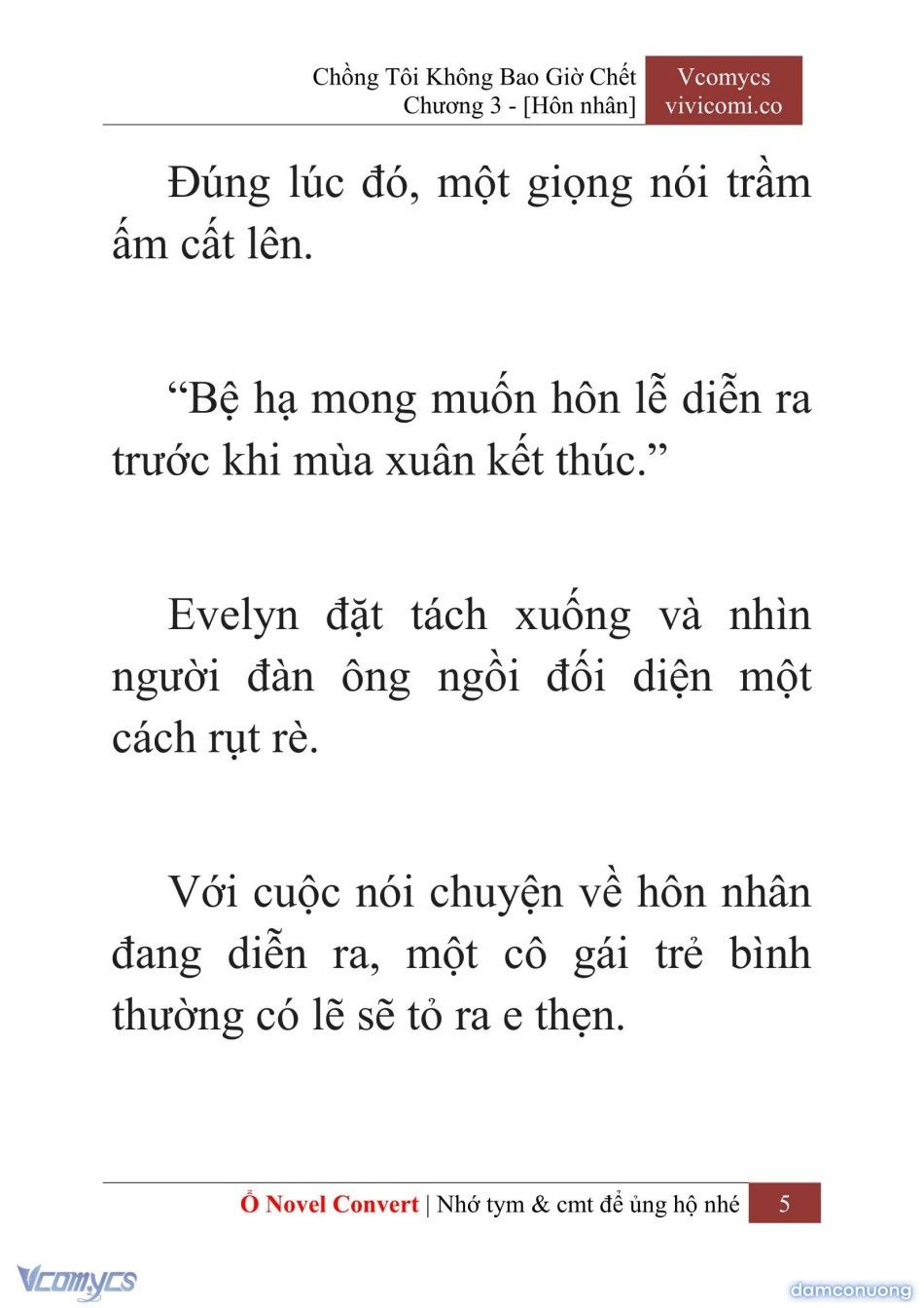 đọc truyện [novel] Chồng Tôi Không Bao Giờ Chết Chương 3 ảnh 8 tại Thiên Thai Truyện