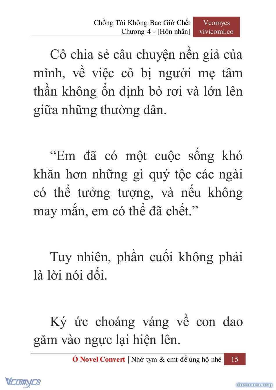 đọc truyện [novel] Chồng Tôi Không Bao Giờ Chết Chương 4 ảnh 18 tại Thiên Thai Truyện