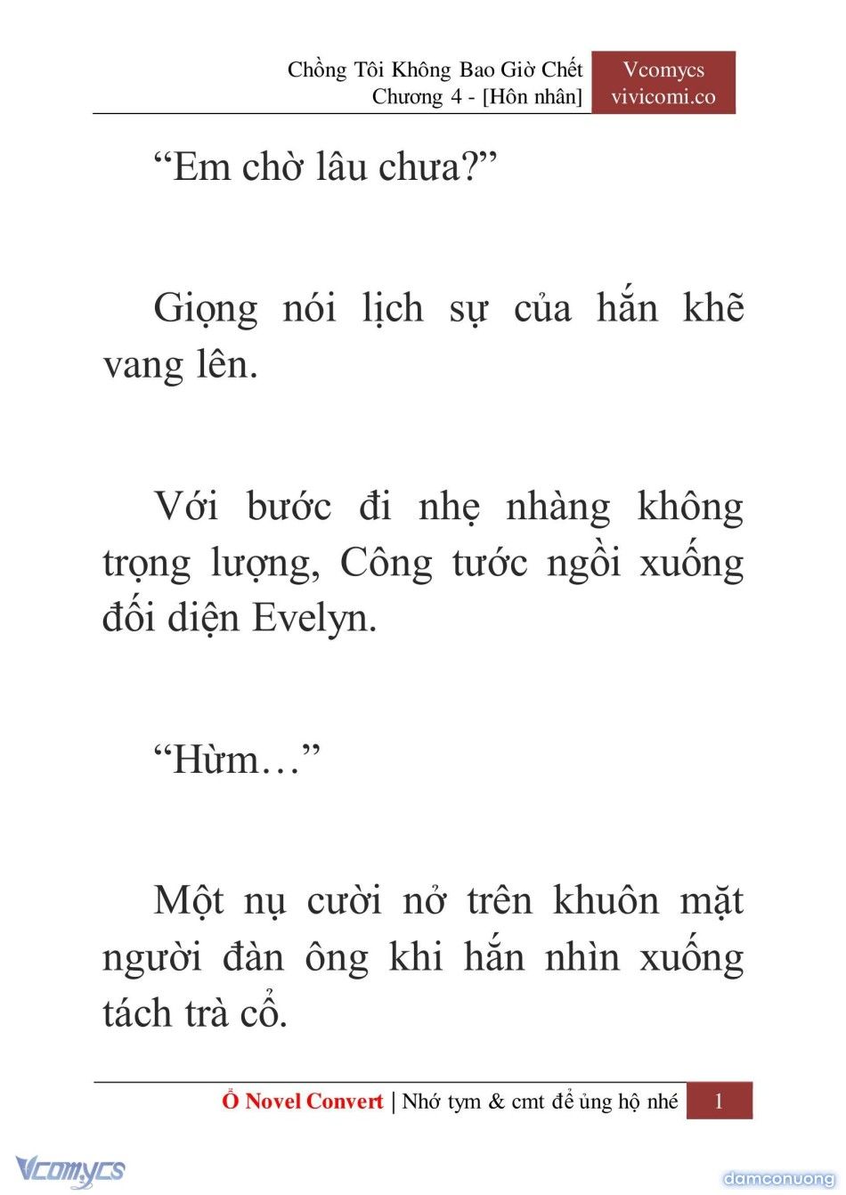 đọc truyện [novel] Chồng Tôi Không Bao Giờ Chết Chương 4 ảnh 4 tại Thiên Thai Truyện