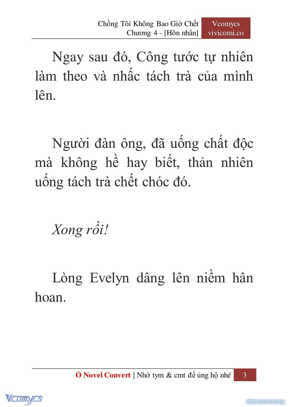 đọc truyện [novel] Chồng Tôi Không Bao Giờ Chết Chương 4 ảnh 6 tại Thiên Thai Truyện