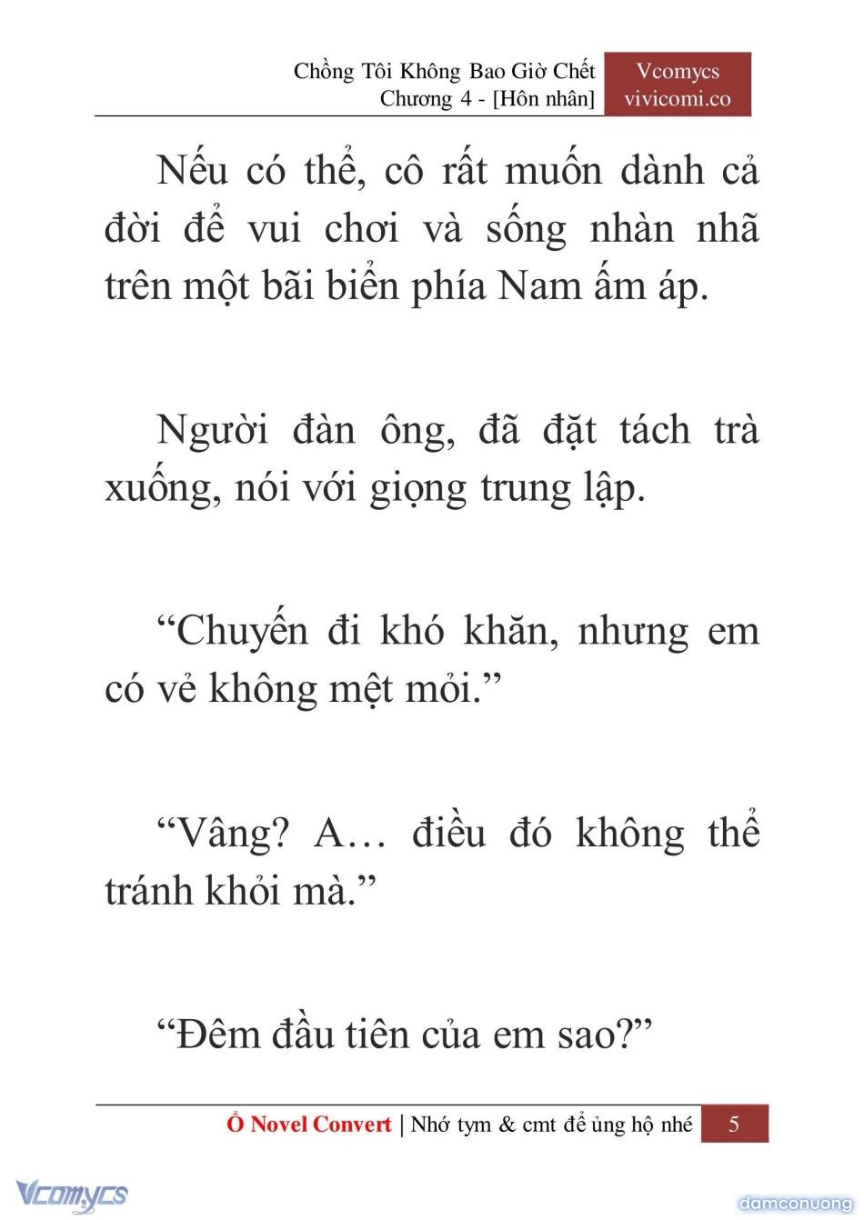 đọc truyện [novel] Chồng Tôi Không Bao Giờ Chết Chương 4 ảnh 8 tại Thiên Thai Truyện