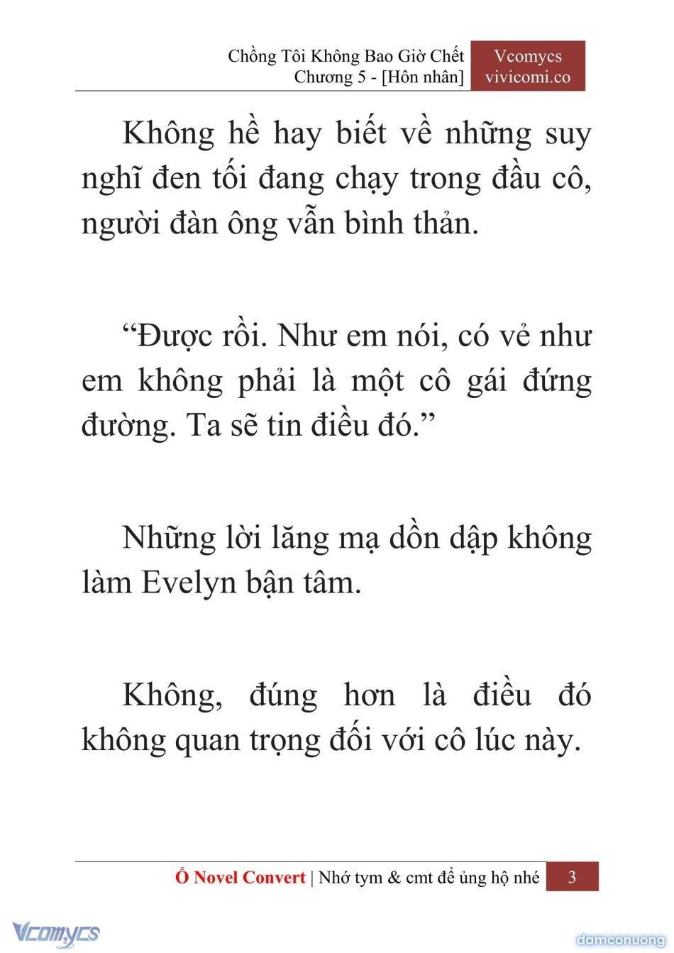 đọc truyện [novel] Chồng Tôi Không Bao Giờ Chết Chương 5 ảnh 6 tại Thiên Thai Truyện