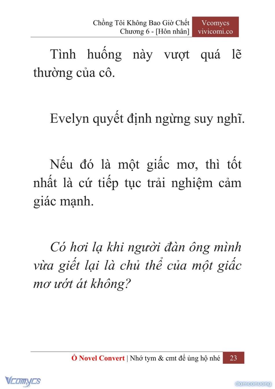 đọc truyện [novel] Chồng Tôi Không Bao Giờ Chết Chương 6 ảnh 26 tại Thiên Thai Truyện