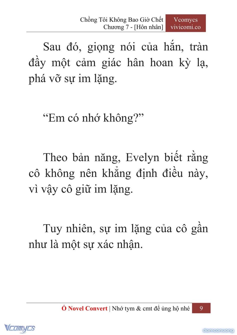 đọc truyện [novel] Chồng Tôi Không Bao Giờ Chết Chương 7 ảnh 12 tại Thiên Thai Truyện