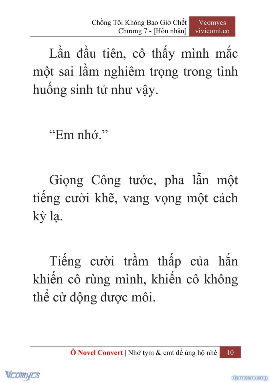 đọc truyện [novel] Chồng Tôi Không Bao Giờ Chết Chương 7 ảnh 13 tại Thiên Thai Truyện