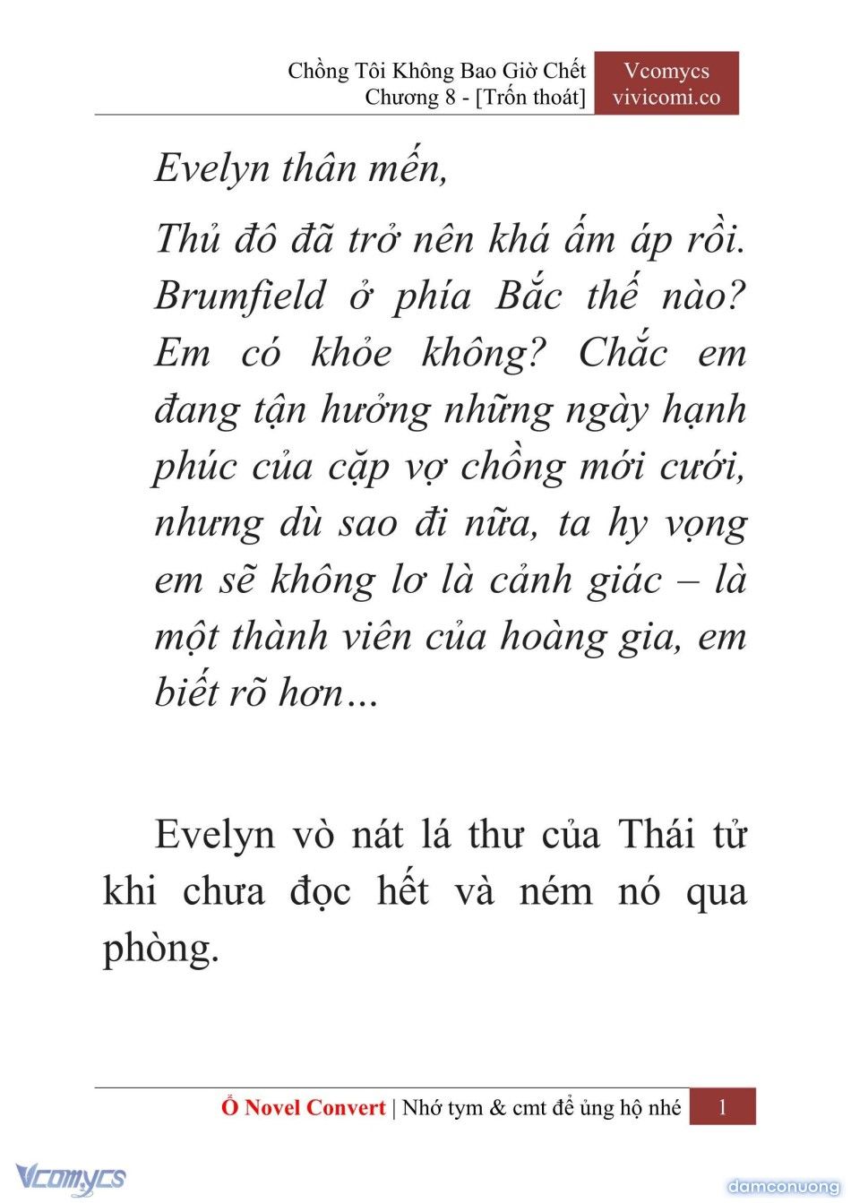 đọc truyện [novel] Chồng Tôi Không Bao Giờ Chết Chương 8 ảnh 4 tại Thiên Thai Truyện