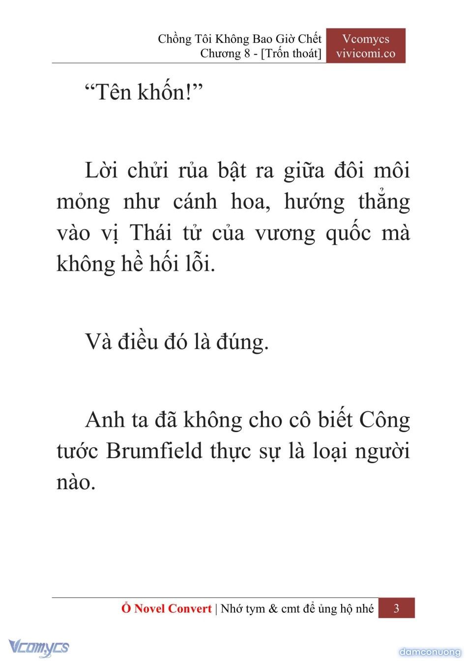 đọc truyện [novel] Chồng Tôi Không Bao Giờ Chết Chương 8 ảnh 6 tại Thiên Thai Truyện