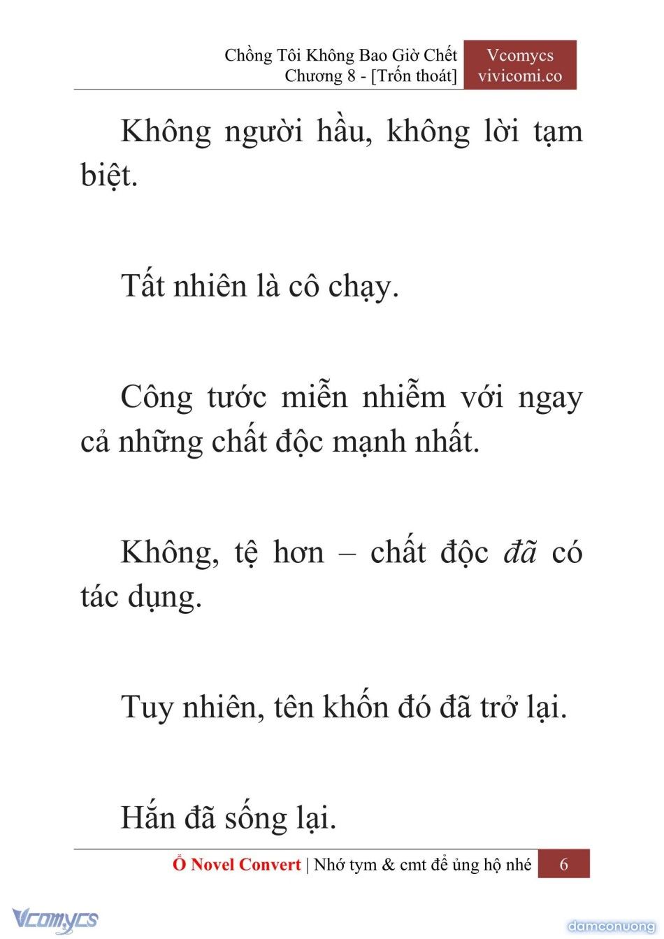 đọc truyện [novel] Chồng Tôi Không Bao Giờ Chết Chương 8 ảnh 9 tại Thiên Thai Truyện