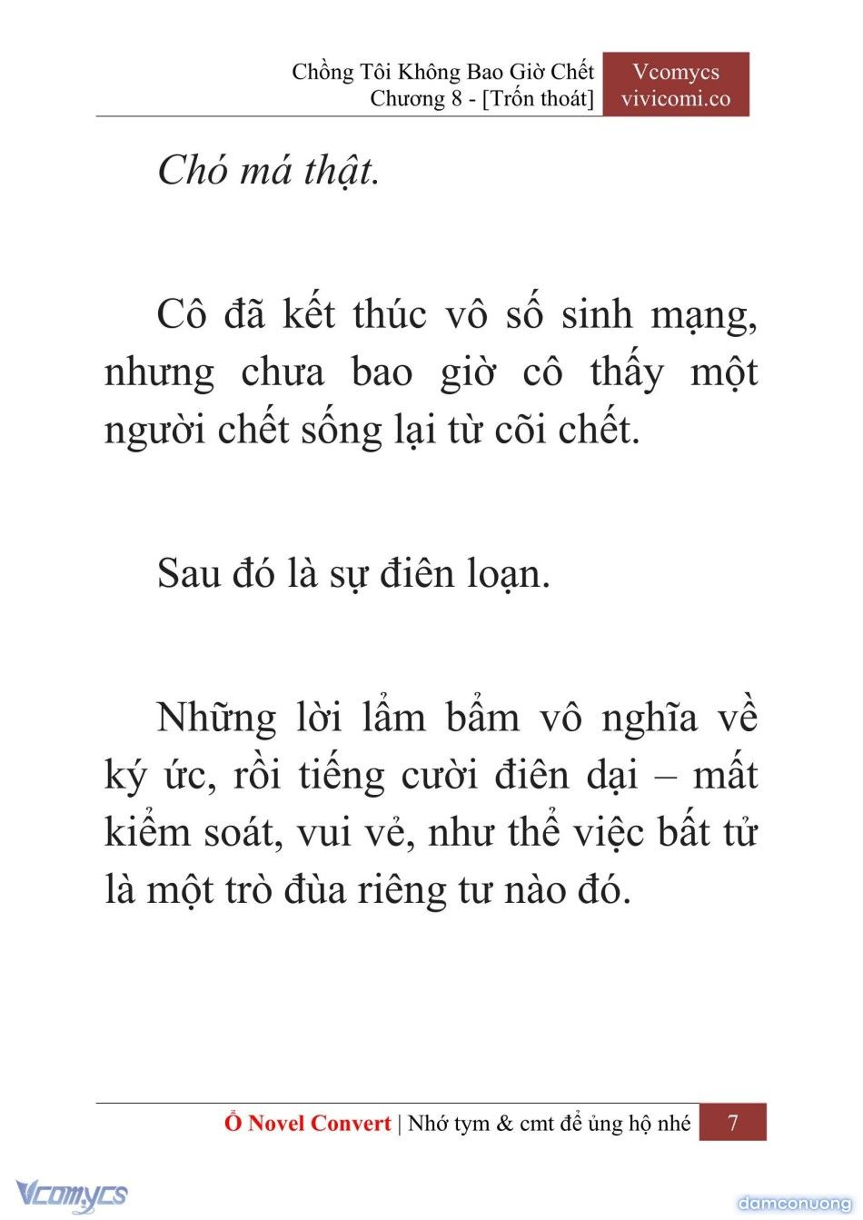 đọc truyện [novel] Chồng Tôi Không Bao Giờ Chết Chương 8 ảnh 10 tại Thiên Thai Truyện