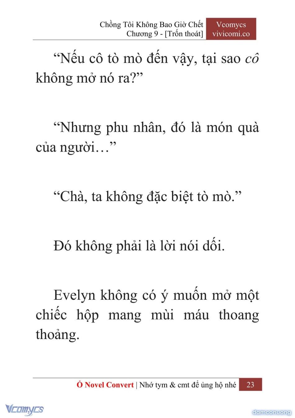 đọc truyện [novel] Chồng Tôi Không Bao Giờ Chết Chương 9 ảnh 26 tại Thiên Thai Truyện