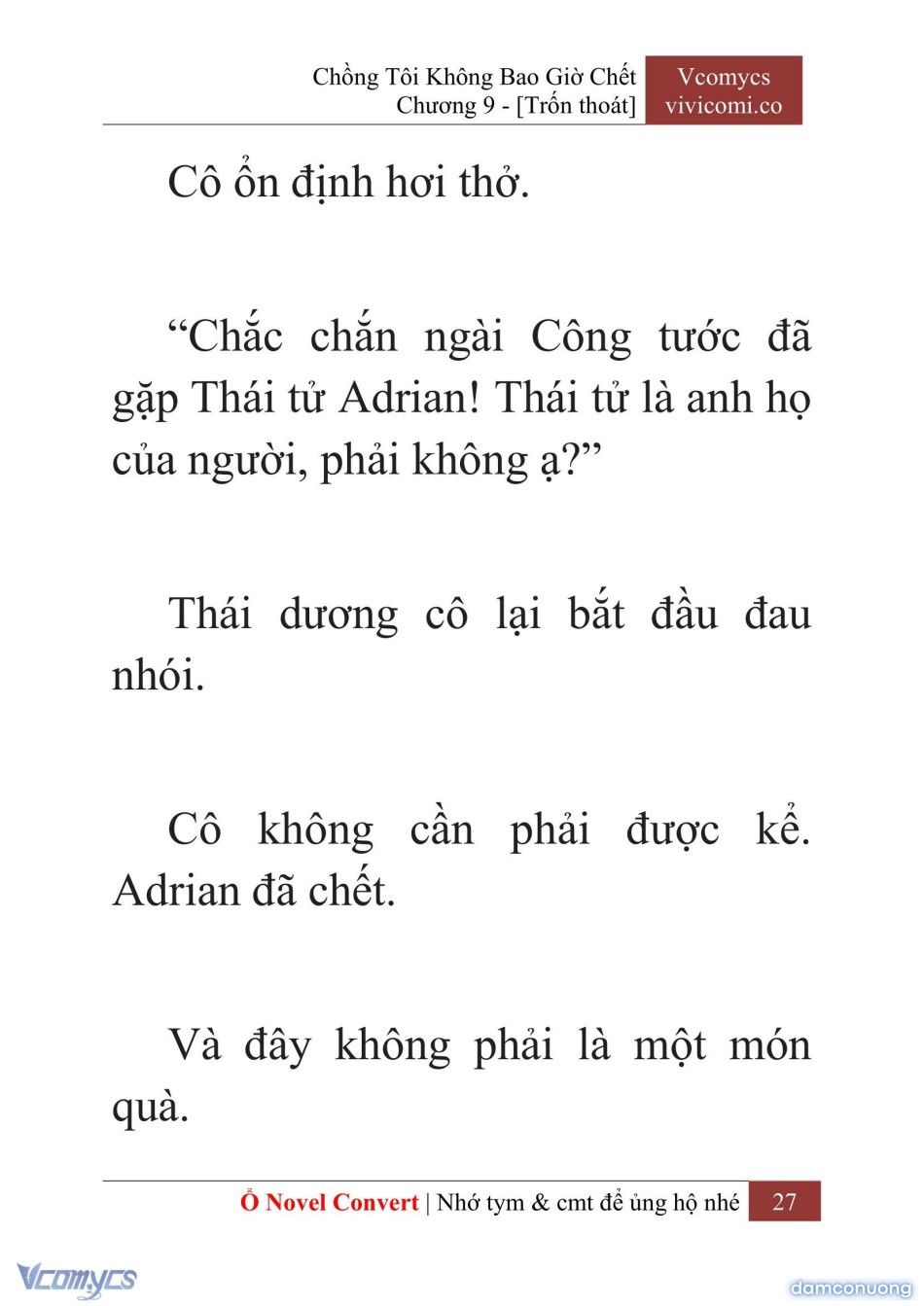 đọc truyện [novel] Chồng Tôi Không Bao Giờ Chết Chương 9 ảnh 30 tại Thiên Thai Truyện