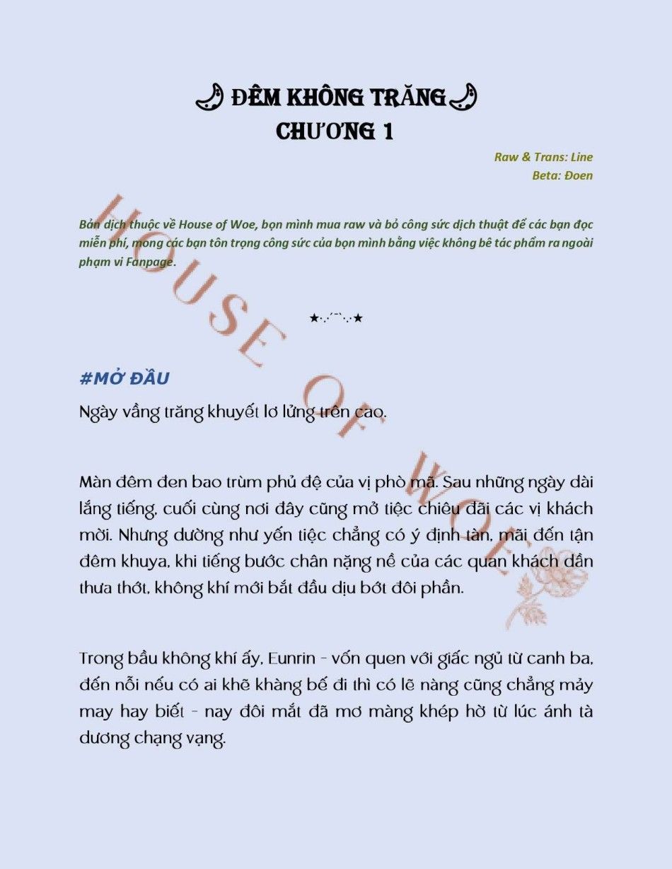 [novel] Đêm Không Trăng Chương 1 page 2 - Giả Dược