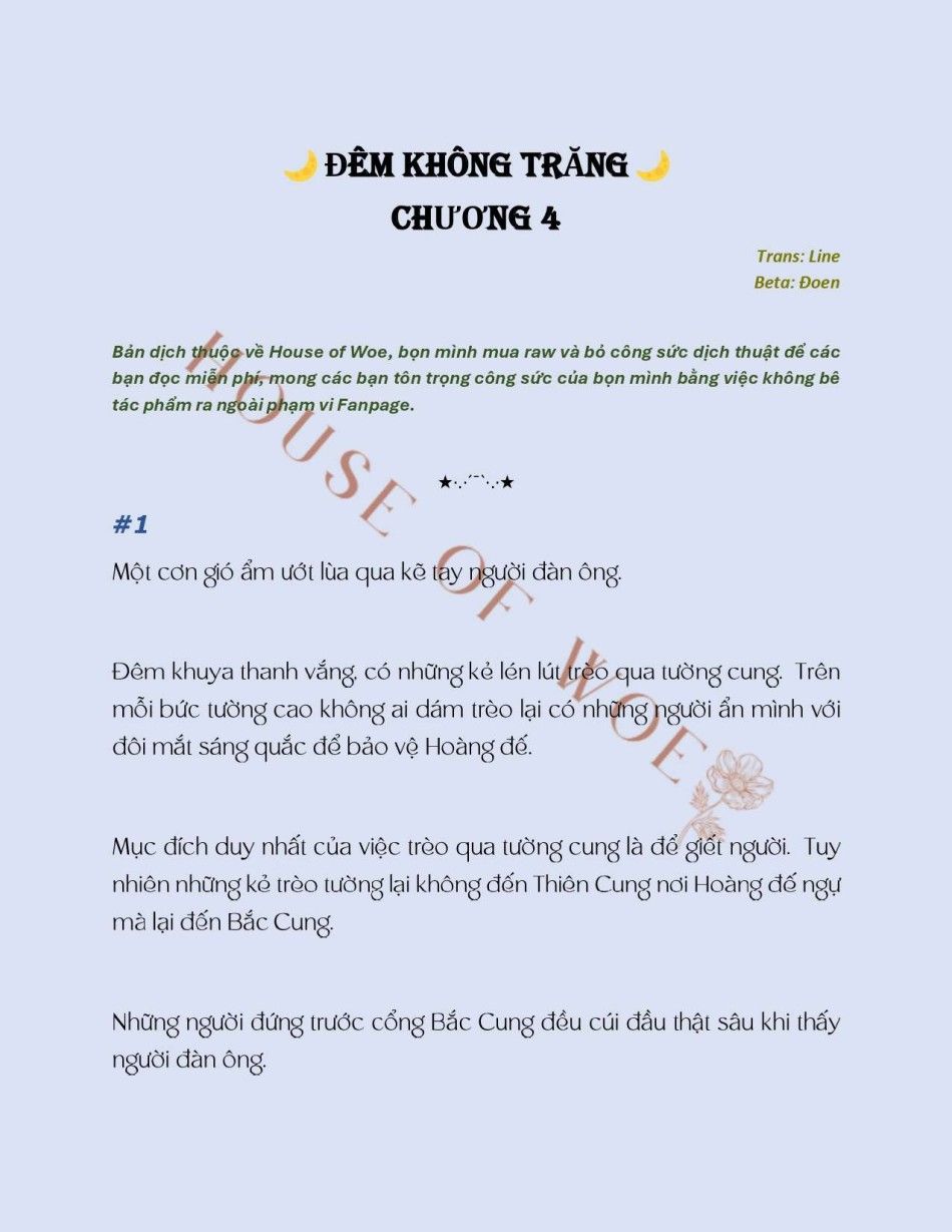 [novel] Đêm Không Trăng Chương 4 page 1 - Giả Dược