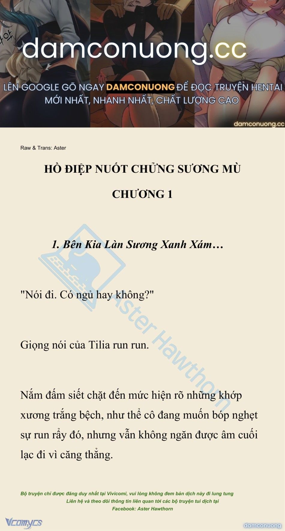 đọc truyện [novel] Hồ Điệp Nuốt Chửng Sương Mù Chương 1 ảnh 2 tại Thiên Thai Truyện