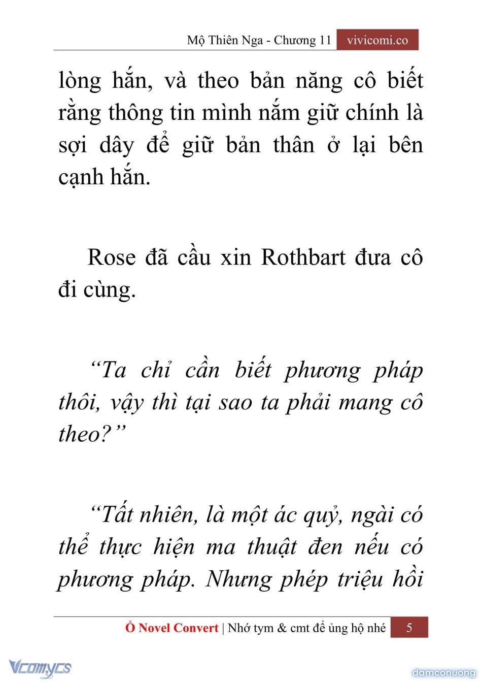 đọc truyện [novel] Mộ Thiên Nga Chương 11 ảnh 8 tại Thiên Thai Truyện