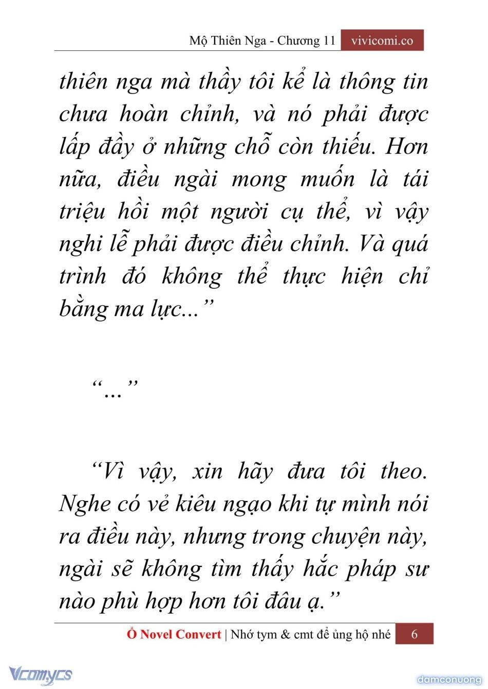 đọc truyện [novel] Mộ Thiên Nga Chương 11 ảnh 9 tại Thiên Thai Truyện