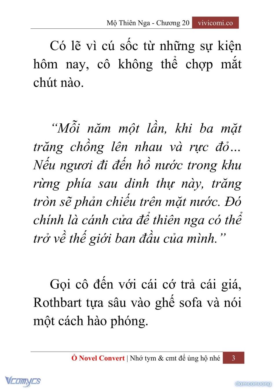 đọc truyện [novel] Mộ Thiên Nga Chương 20 ảnh 6 tại Thiên Thai Truyện