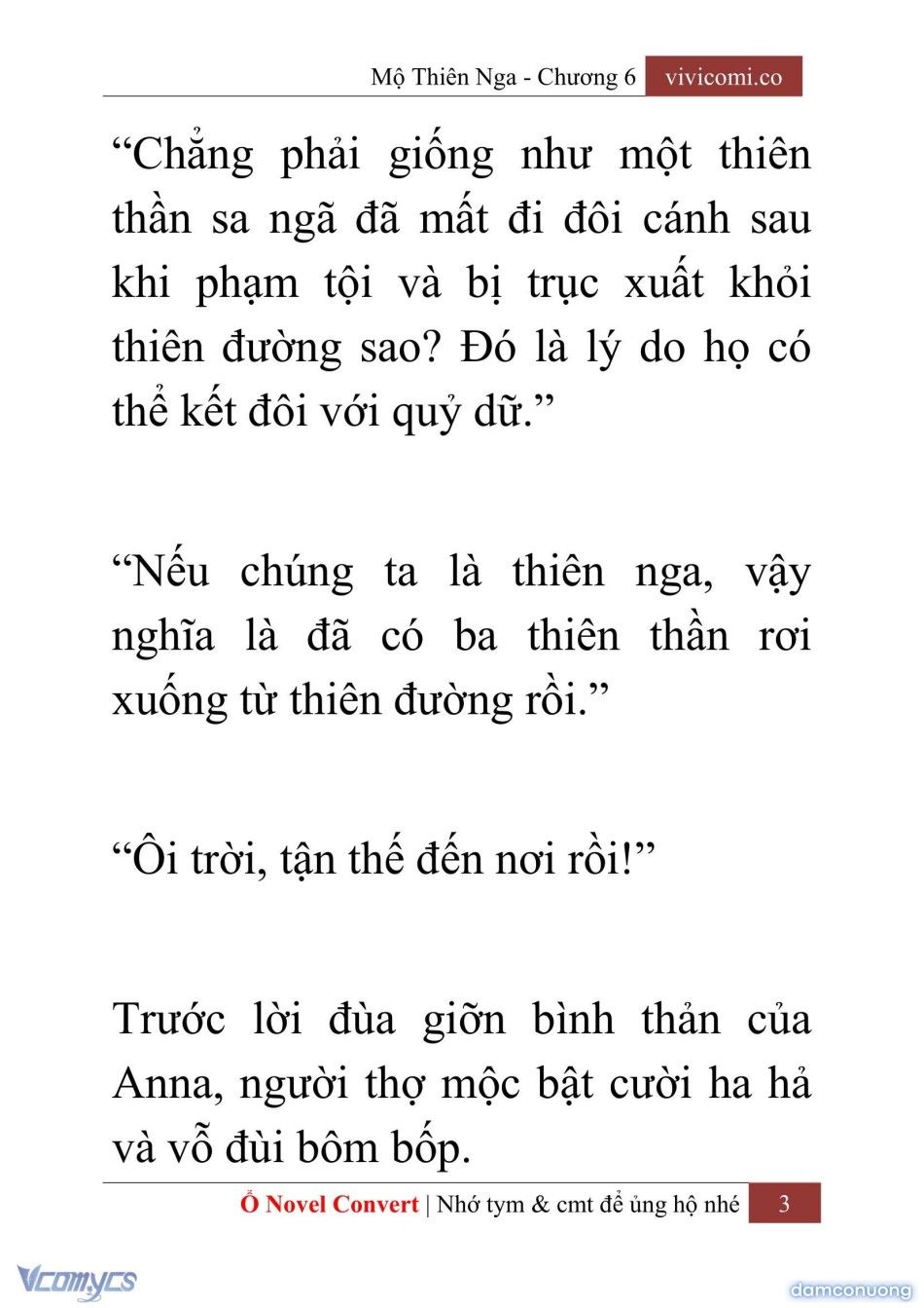 đọc truyện [novel] Mộ Thiên Nga Chương 6 ảnh 6 tại Thiên Thai Truyện