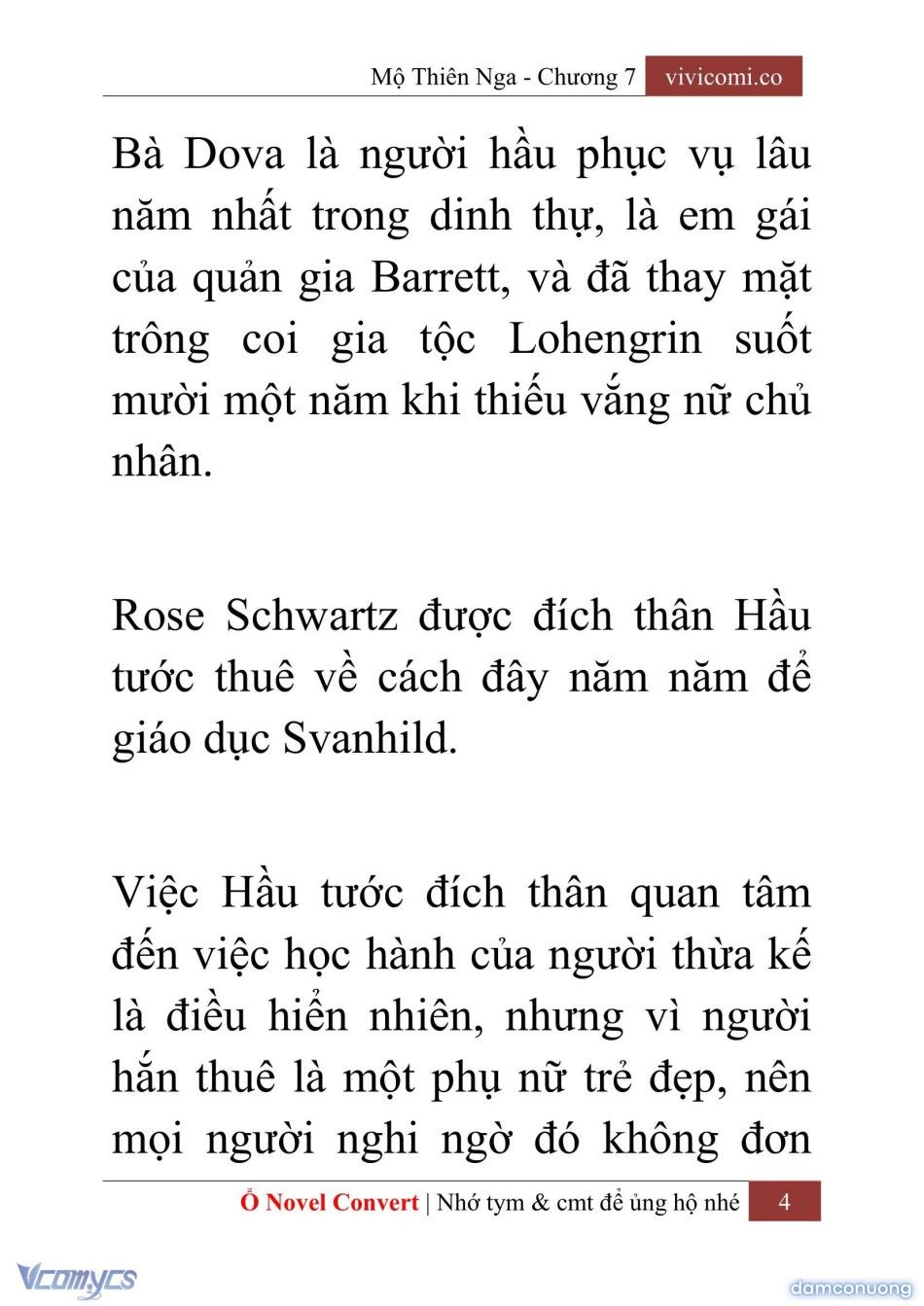 đọc truyện [novel] Mộ Thiên Nga Chương 7 ảnh 7 tại Thiên Thai Truyện