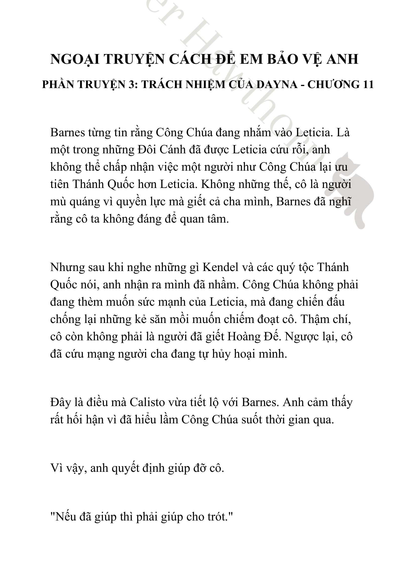 [novel] Ngoại Truyện Cách Để Em Bảo Vệ Anh Chương 11 page 1 - Giả Dược