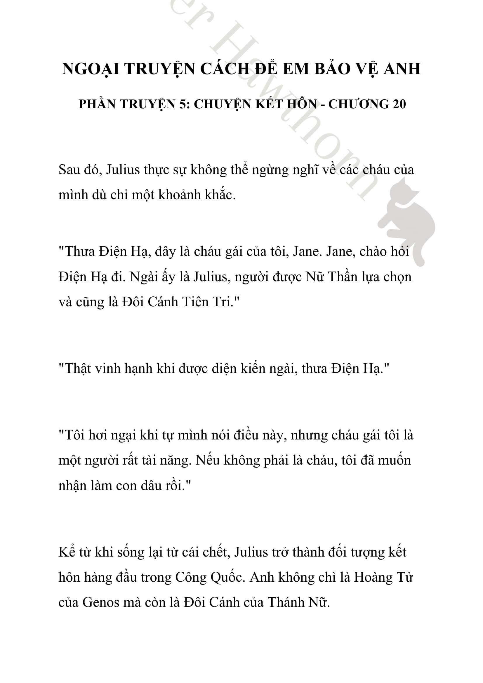 [novel] Ngoại Truyện Cách Để Em Bảo Vệ Anh Chương 20 page 1 - Giả Dược