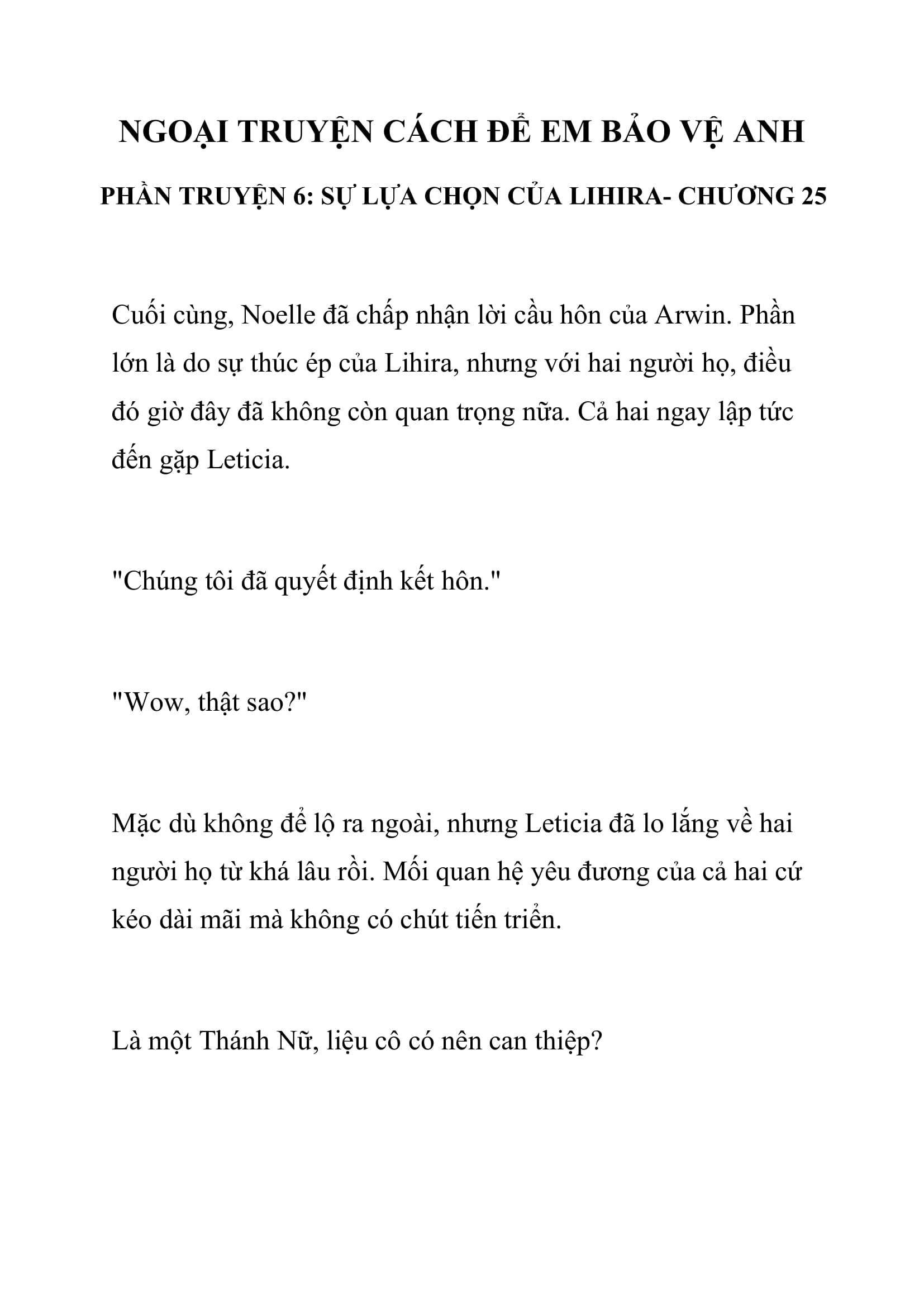 [novel] Ngoại Truyện Cách Để Em Bảo Vệ Anh Chương 25 page 1 - Giả Dược