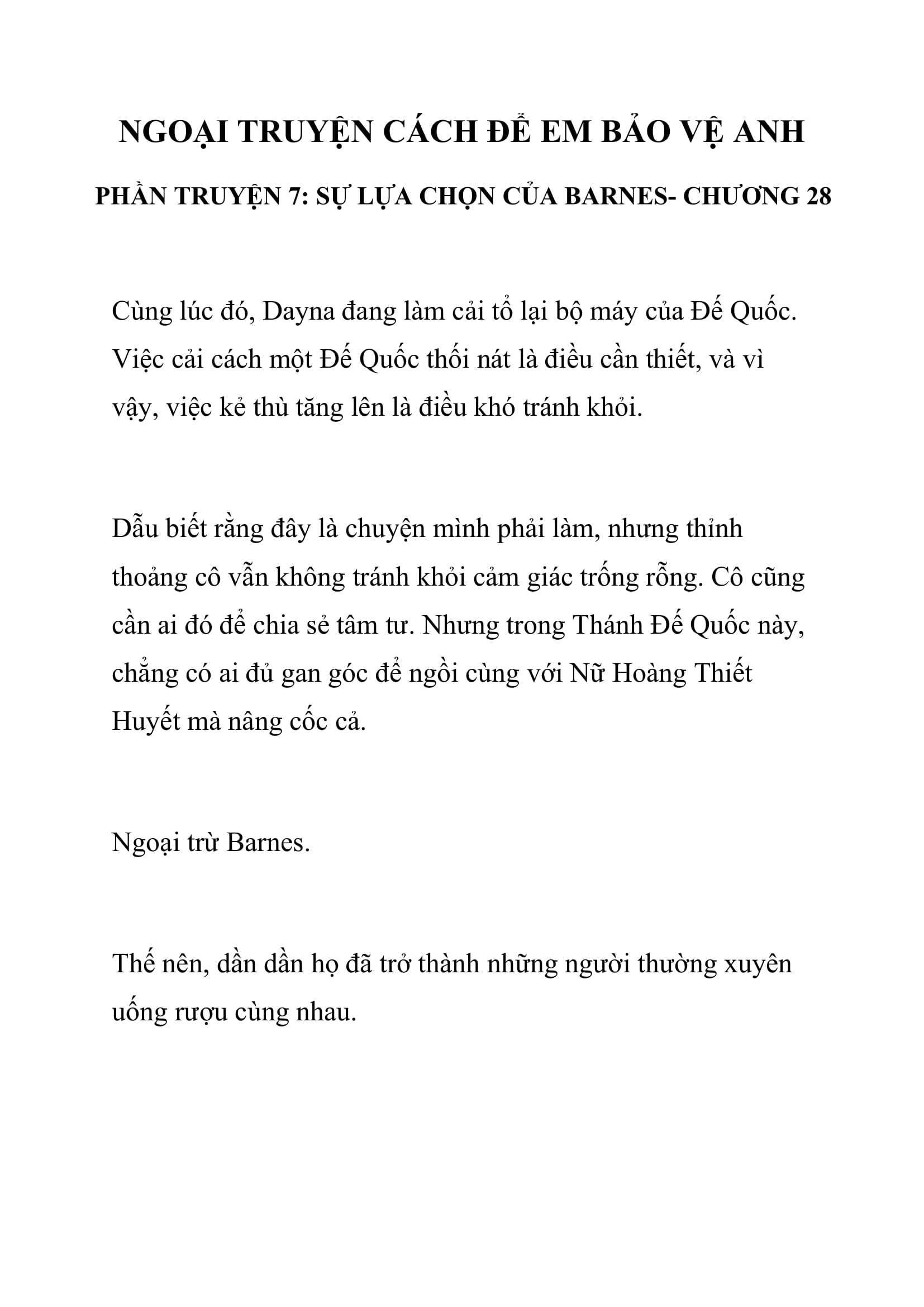 [novel] Ngoại Truyện Cách Để Em Bảo Vệ Anh Chương 28 page 1 - Giả Dược