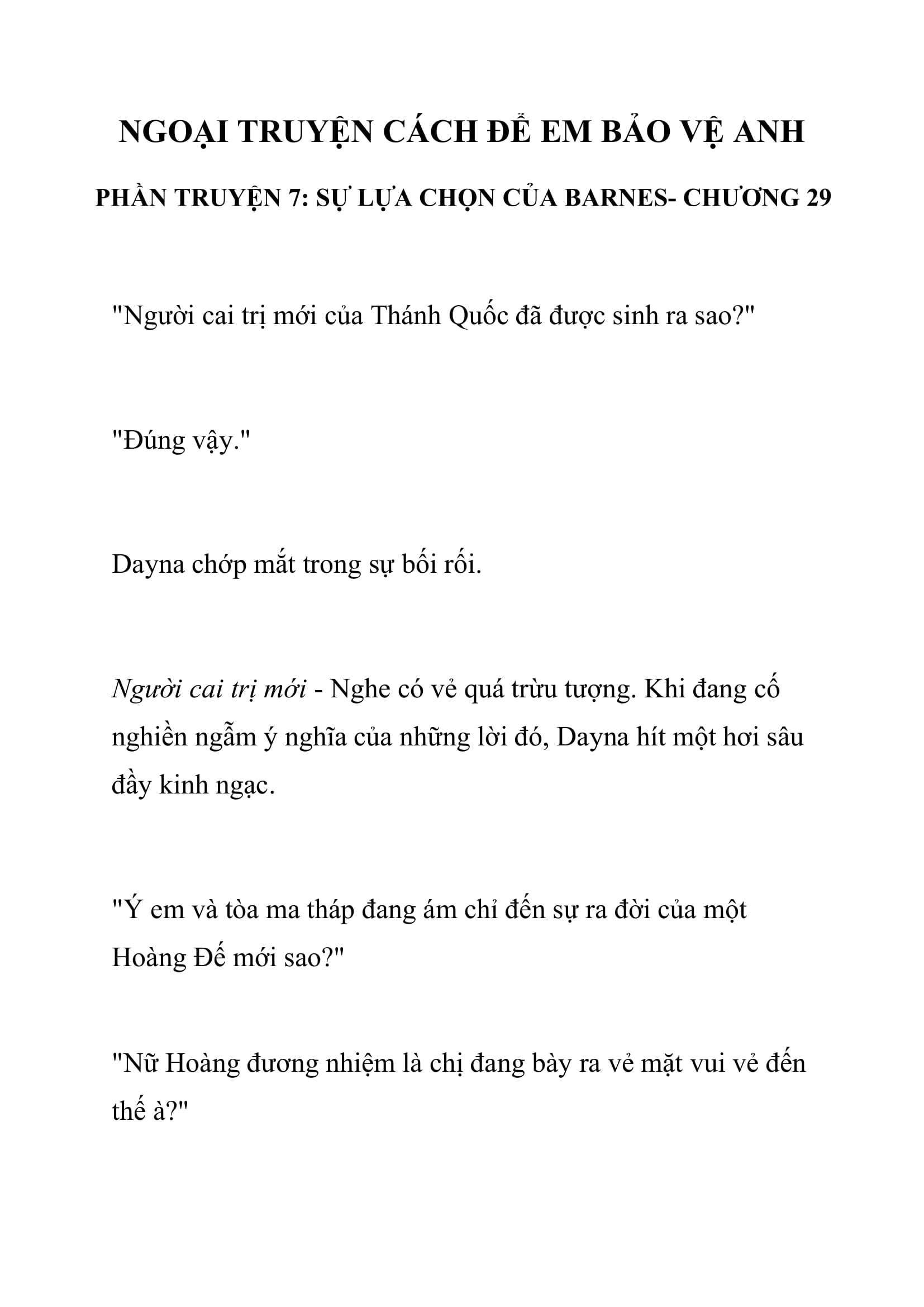 [novel] Ngoại Truyện Cách Để Em Bảo Vệ Anh Chương 29 page 1 - Giả Dược