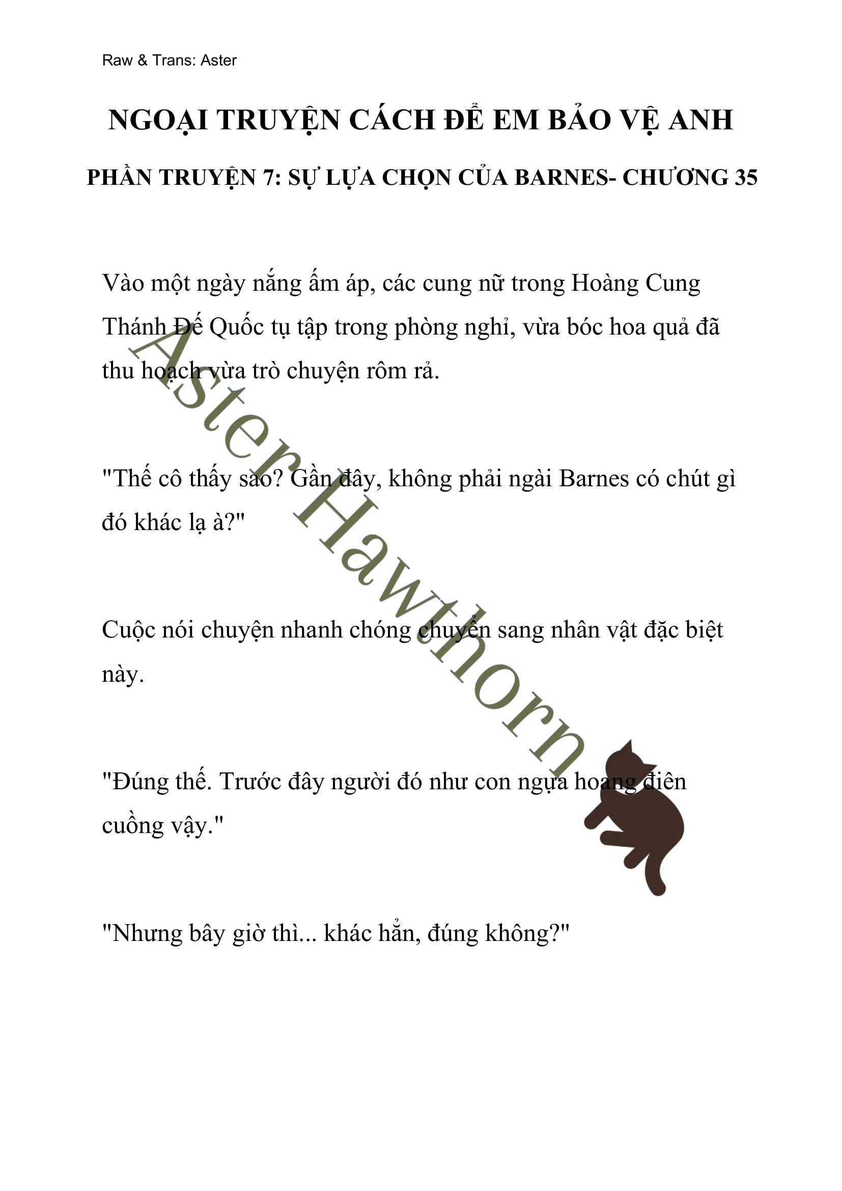 [novel] Ngoại Truyện Cách Để Em Bảo Vệ Anh Chương 35 page 1 - Giả Dược