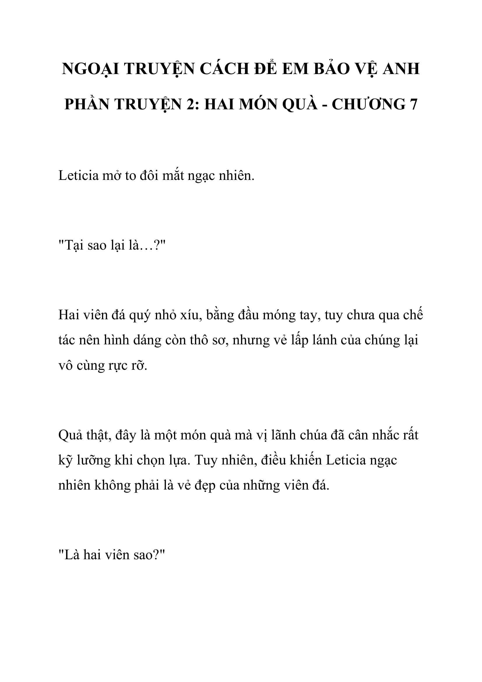 [novel] Ngoại Truyện Cách Để Em Bảo Vệ Anh Chương 7 page 1 - Giả Dược
