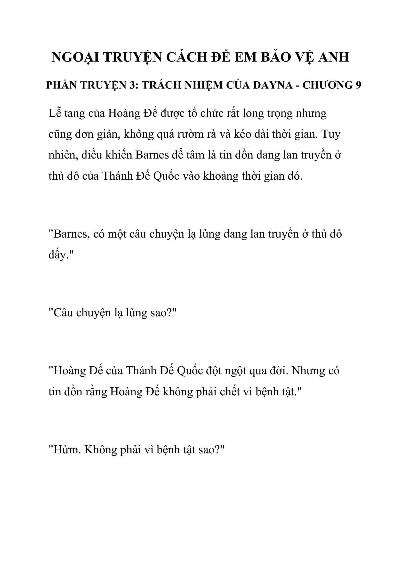 [novel] Ngoại Truyện Cách Để Em Bảo Vệ Anh Chương 9 page 1 - Giả Dược