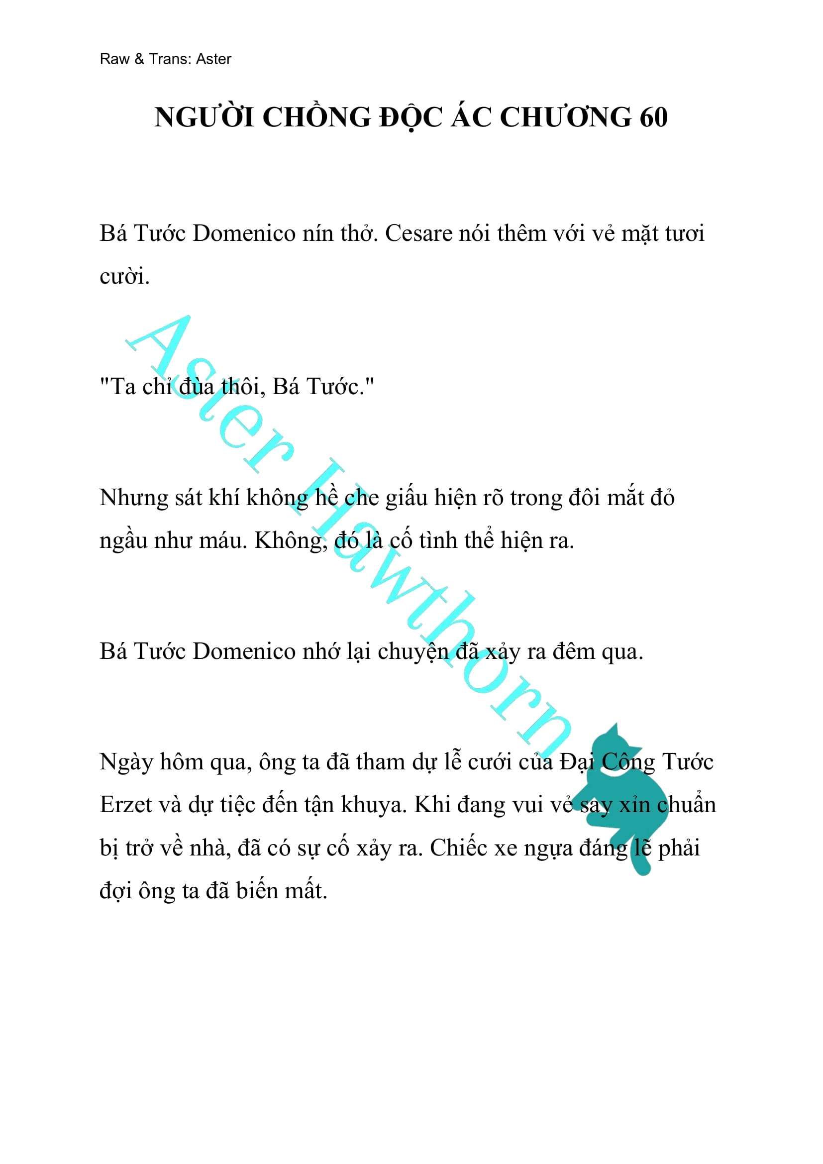 [novel] Người Chồng Độc Ác Chương 60 page 1 - Giả Dược