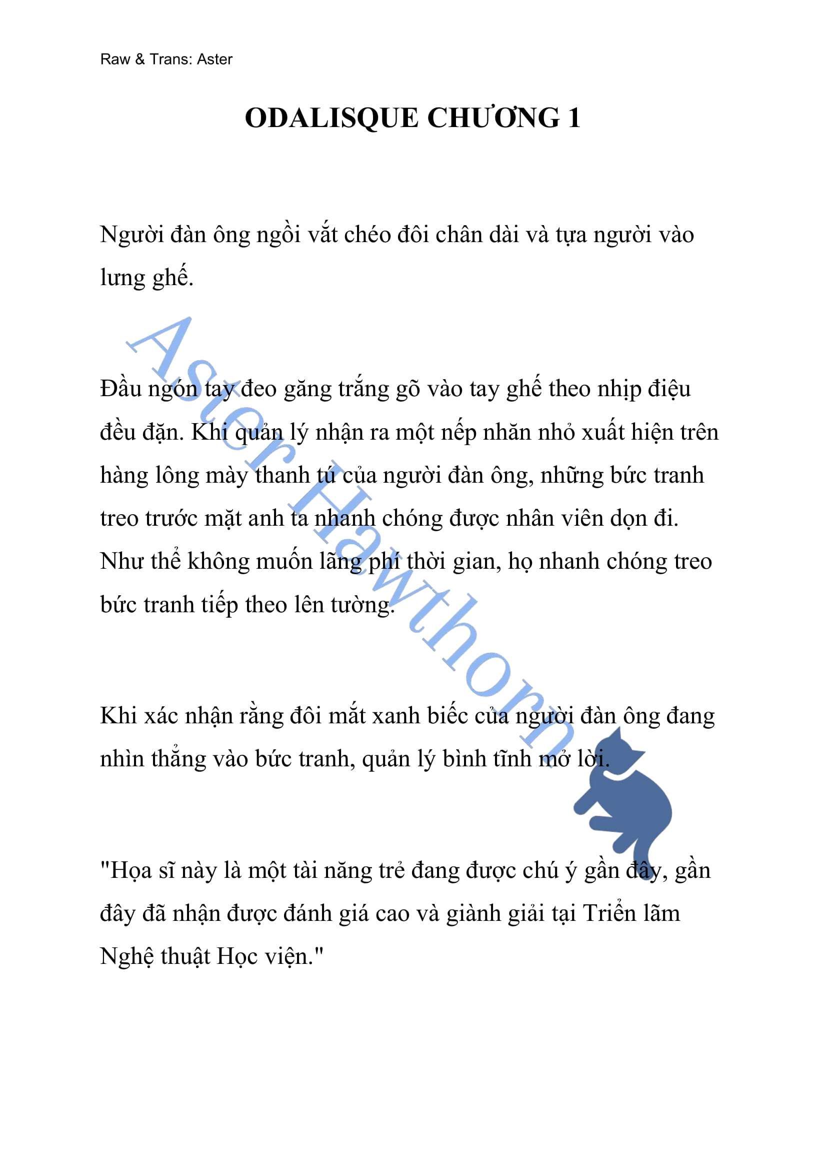 [novel] Odalisque Chương 1 page 1 - Giả Dược
