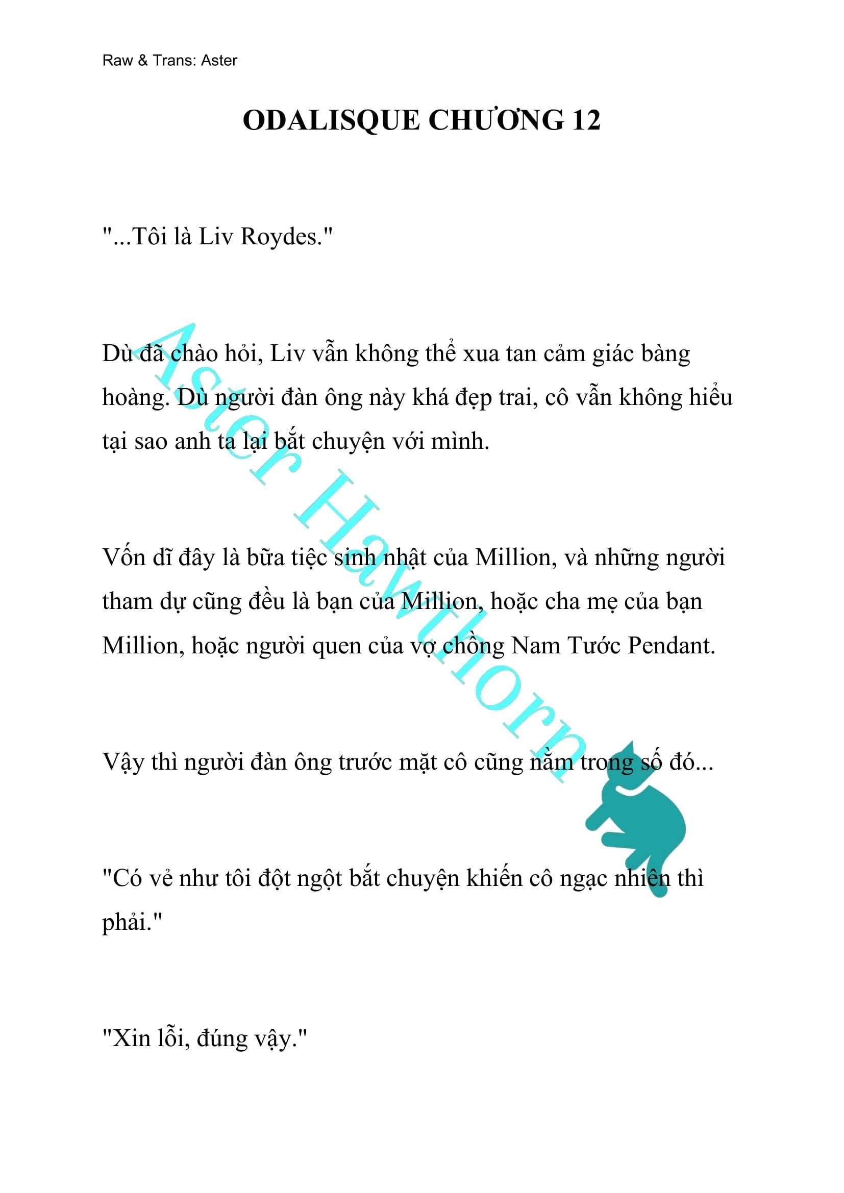 [novel] Odalisque Chương 12 page 1 - Giả Dược