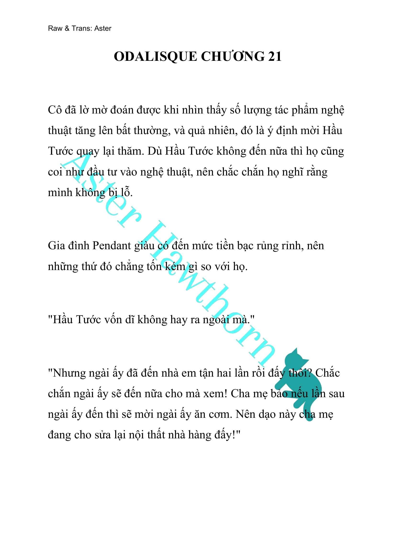 [novel] Odalisque Chương 21 page 1 - Giả Dược