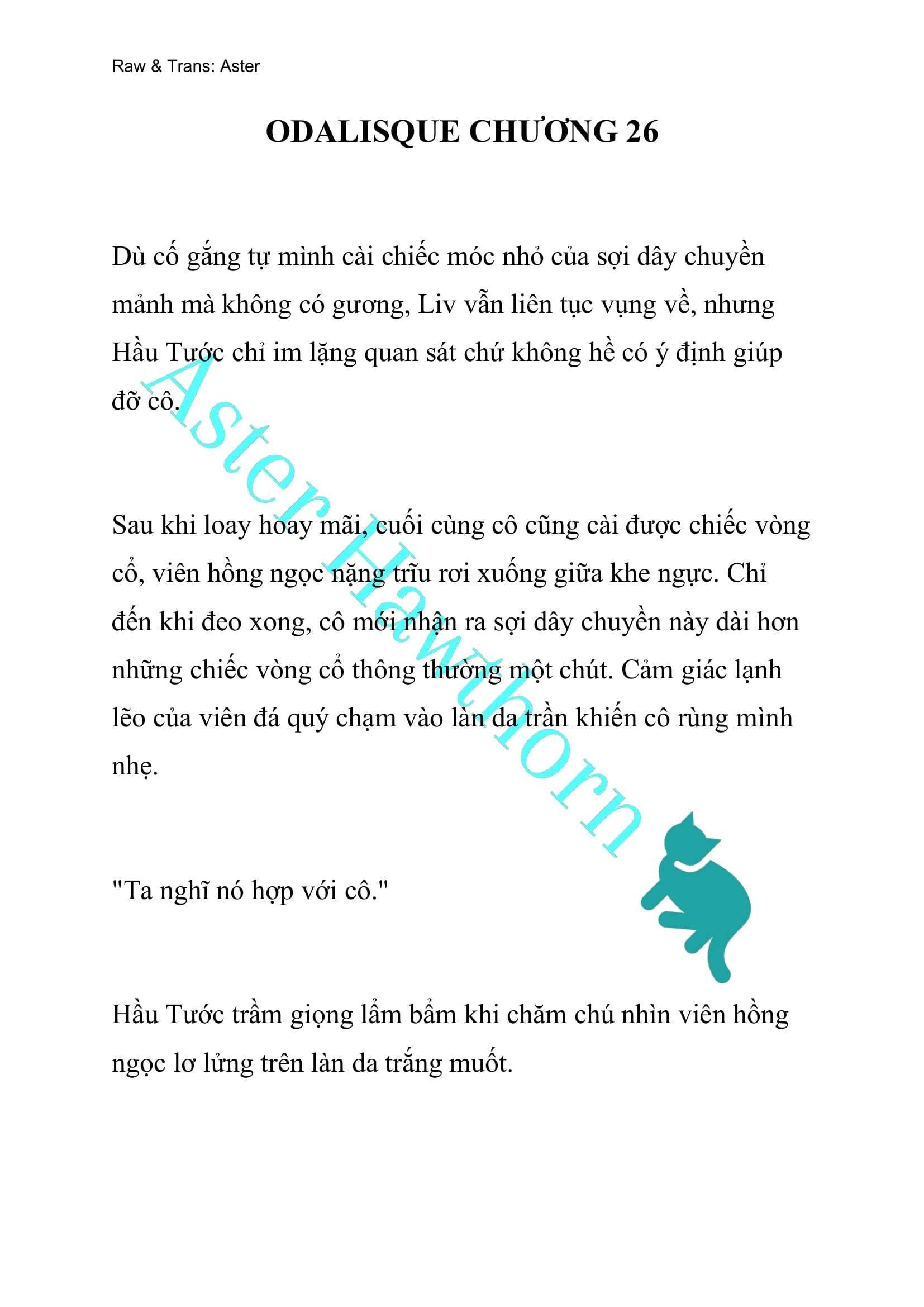 [novel] Odalisque Chương 26 page 1 - Giả Dược