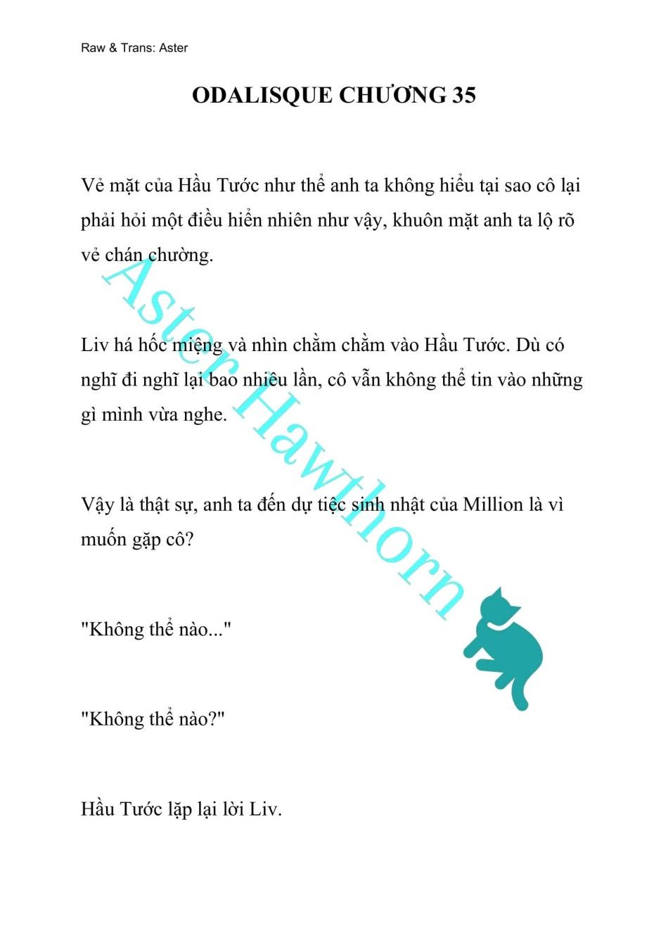 [novel] Odalisque Chương 35 page 1 - Giả Dược
