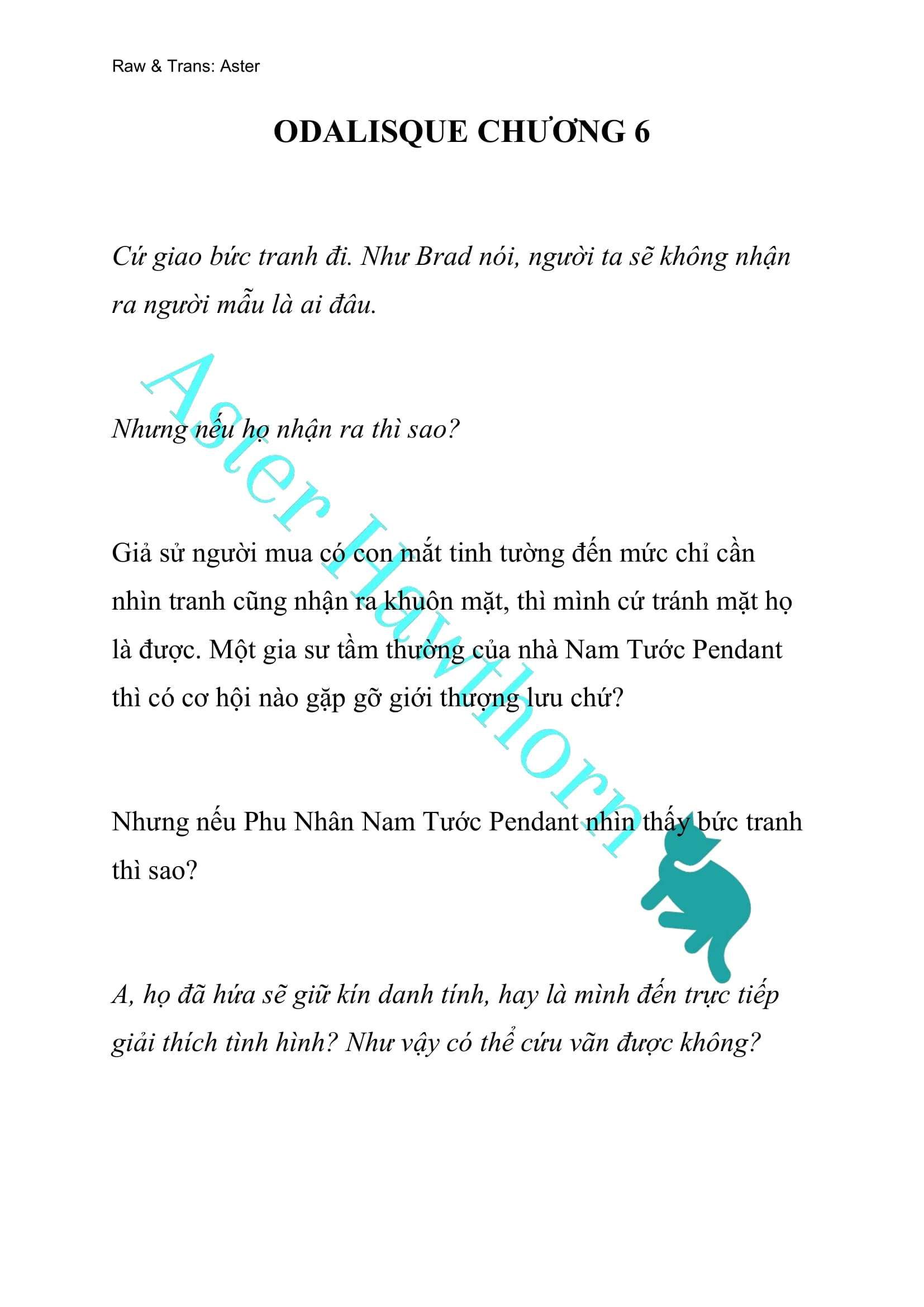 [novel] Odalisque Chương 6 page 1 - Giả Dược